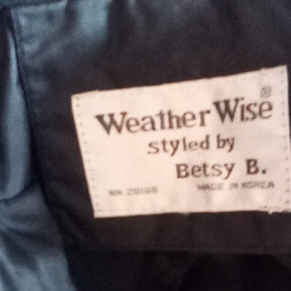 VTG Weather Wise Trench Coat With Matching Belt By Betsey B Puff Shoulders Sz S - Picture 5 of 11